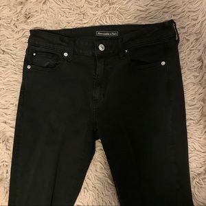 Abercrombie & Fitch | Black Low Rise Ripped Jeans